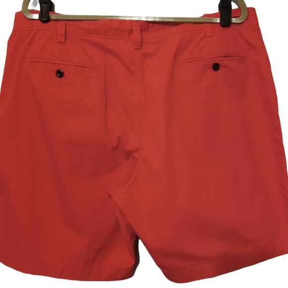 J. Crew Shorts Men’s Size 38”W 9” Inseam Orange Flat Front - Picture 2 of 4